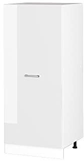 Vicco Vorratsschrank R-Line, Weiß Hochglanz, 60 cm, zur freien Kombination innerhalb modularer Küchensysteme