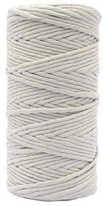 Vaessen Creative Makramee Garn Mintgrün, 3mm x 100 m, 100% Baumwolle, in Verschiedenen Farben Verfügbar, DIY, Basteln von Dekoration Wie Blumenampel, Wandbehang, Windlicht, Traumfänger