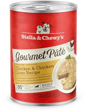 Stella & Chewy's Gourmet Pate Cage-Free Chicken & Chicken Liver, 12.5 oz (Pack of 12)