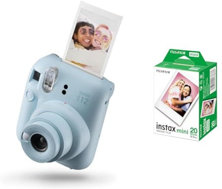 INSTAX Mini 12 Sofortbildkamera Pastel-Blue + Mini Film Standard (20/PK)