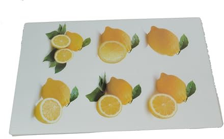 LEMON Planche à découper universelle en verre Motif fruits 25 x 35 cm Lemon