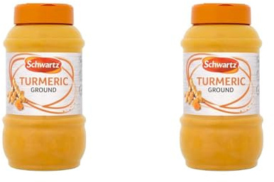 Schwartz Ground Turmeric, Spices for Indian Curry Sauce and Caribbean Seasoning, 0.38 kg (Pack of 2)
