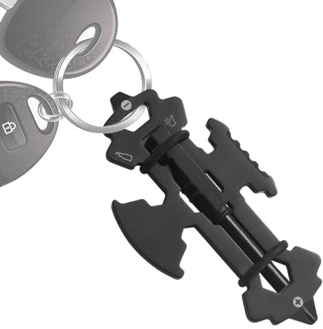 -Survival-Tool, Schlüsselanhänger | Coole Gadgets zum Wandern, kein, tragbar, coole Gadgets zum Wandern im Freien, Geschenk für Männer und Jungen Sollee