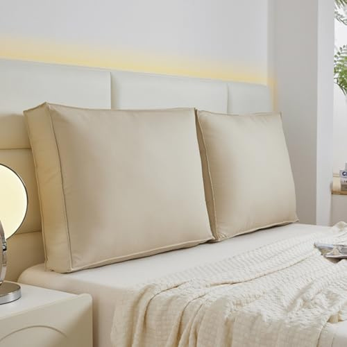 Hoowarm Cuscini Testata Letto Singolo/Matrimoniale Grande Supporto Lombare Cuscino Parete Removibile Lavabile Lettura Schienale per Letto e Divano Cuscino da Lettura(A,80x50/31x19in(1pc))