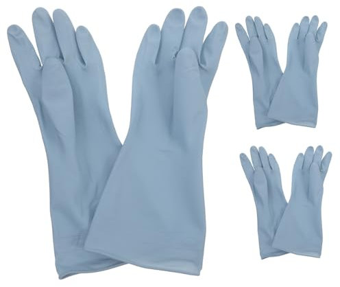 MAGICLULU 3paare Spülhandschuhe Aus Wasserdichtem Pvc Leichte Wiederverwendbare Reinigungshandschuhe in Rutschfest Vielseitig Für Küche Haushalt Wäsche Und Gartenpflege Geeignet