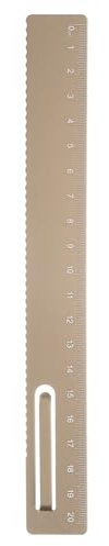 sourcing map Straight Ruler 20cm Metric Metal Aluminum Alloy Measuring Bookmark Clip Ruler Scale Tool for Measure Study Reading Classroom Office, Gold