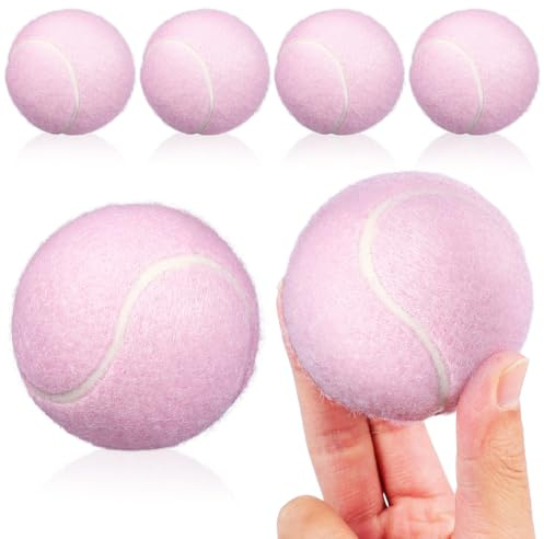 Toddmomy 6er Pack Tennisbälle Rosa, Pinke Tennisball Set für Kinder & Anfänger, Premium Hundespielzeug Ball für Training, Sport, Unterricht, Geräte, Yoga,Tennisunterricht & Ballmaschine
