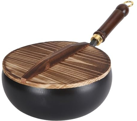 Pentola antiaderente con coperchio, grande capacità, per cucina domestica, riutilizzabile, per bollire, friggere, cuocere a fuoco lento, lavabile in lavastoviglie per ristoranti, catering, chef di