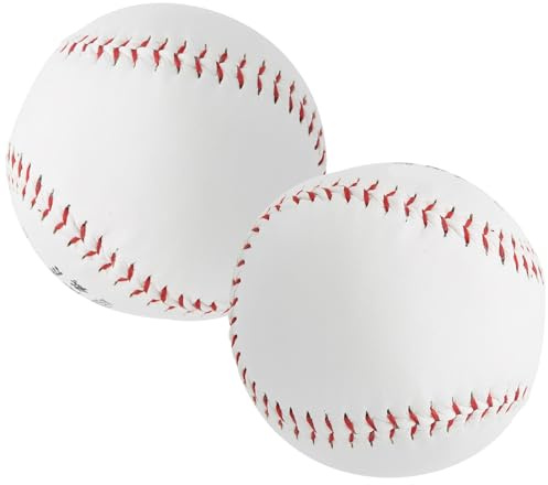 Beufee Bolas de Softball de 2 Piezas 12 Pulgadas, Cuero Cubierto de práctica Deportiva Dura Fastpitch Softbols para Juegos de práctica de Entrenamiento lanzando Lanzamiento