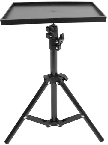 BAZEITFLOW Supporto Proiettore Regolabile Treppiede Portatile Pieghevole con Vassoio per Laptop e Leggio Sostegno Multifunzionale per Videoproiettore e Tablet Struttura Metallo per Casa e