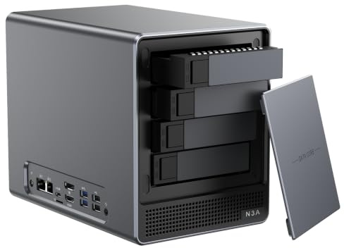 ACEMAGIC NAS Mini PC N3A 4-Bay Desktop Network Attached Storage Home
