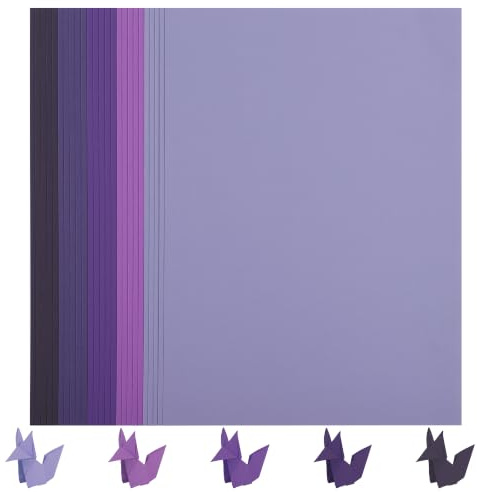 25 Sheets Purple Tones Cardstock 5 Colors 250gsm/92lb Construction Paper A4 | PENPRIS Cover Card Stock Double-sided Heavyweight Paper for DIY Card Making, Invitations, Postcards, Christmas PAC10MXPR25