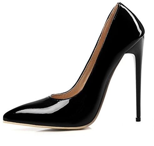 Onewus Stiletto elegante da donna con tacchi a spillo per matrimoni, Nero , 41 EU
