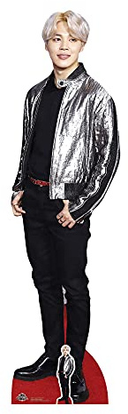 Star Cutouts CS751 Jimin BTS Park Ji-min Silver Jacket Lifesize Cardboard Cutout with Free Mini – K-Pop Idol Fan Display & Collector Gift