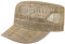 Lipodo Stroh Armycap Damen/Herren - Strandcap größenregulierbar mit Klettverschluss 55-57 cm - Luftige Sommercap - Strohcap Frühjahr/Sommer Natur One Size