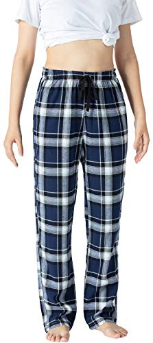 AIRIKE Dampyjamasbyxor, varma, långa, bomull, mjuka pyjamasbyxor, rutiga vinternattkläder, fritidsbyxor, No.3759, S