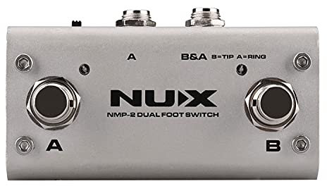 NUX NMP-2 Dual Foot Switch Controller für Gitarreneffekte & Verstärker, 9Vdc, 200g