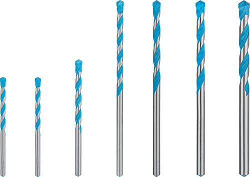 Bosch 7x EXPERT CYL-9 MultiConstruction Drill Bit Set (for Concrete, Soft tiles, Ø 5-10 mm, Professional Accessory Impact Drill/Driver, Rotary Drill/Drivers)