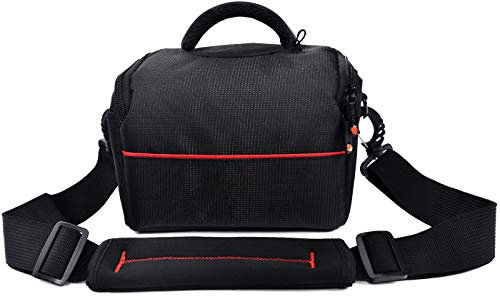 FOSOTO SLR Camera Bag, Waterproof Camera Case Compact Compatible for Sony A6000 A7iii, Nikon Coolpix B500 B600 L340 L330, Canon SX540 SX420 G7X G9X with Extra Rain Cover Portable Compact Camera Bags