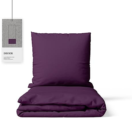 Devior 2er Set Kissenbezug Mikrofaser 40x80 cm, Aubergine – Kissenhülle mit Reißverschluss, Kopfkissenbezüge, Polsterbezug für Dekokissen, Oeko-Tex Zertifiziert, Allergiker geeignet, Atmungsaktiv