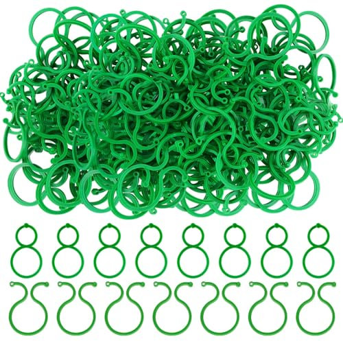200 Stück Pflanzenclips, Gartenranken-Umreifungs-Clips, Pflanzenringe, Ranken-Blumenclips, Stütze, Befestigung, Bindeband, Wachstum, Tomaten-Befestigungsclips
