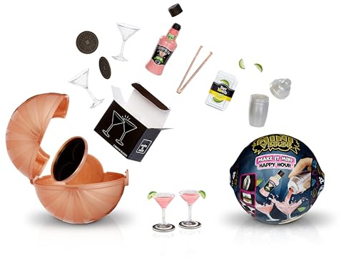MGA's Miniverse Make It Mini Happy Hour - Mini-Sammlerstücke in Blindverpackung - Nachgebildete DIY Cocktails - Nicht ESSBAR, Harz-Bastelset - Sammlerstücke für Erwachsene und Sammler
