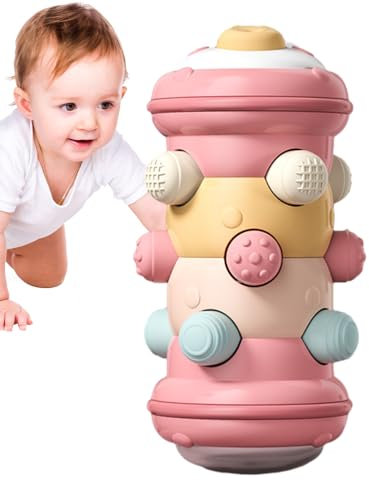Fellflying Krabbelspielzeug für Kleinkinder, Krabbelrollerspielzeug - Bewegliches Spielzeug für sensorische Spielcenter-Rollenaktivität - Farblernspielzeug für die frühe Entwicklung, pädagogisches
