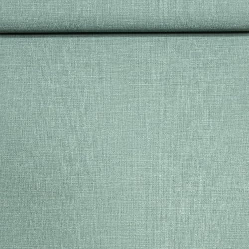 SOPHIE LAURENCE Plain Green Wallpaper Linen Effect Textured Slight Imperfect Paste The Wall