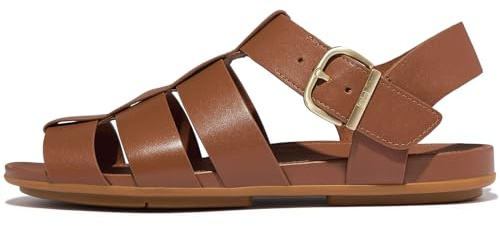 Fitflop Gracie Fisherman Womens Walking Sandals in Black | Lightweight Strappy Flats, Comfort Cushioning, Arch Support