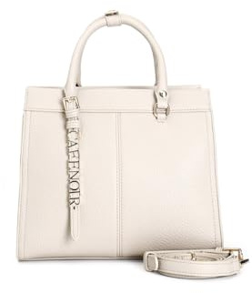 CAFèNOIR - Baúl De Material Granulado, Asas Tubulares Y Bandolera Extraíble., Para Mujer, Color Beige, Talla Talla Única