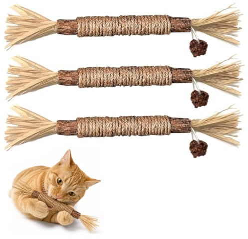 4 Pcs Natural Silvervine Cat Chew, Natural Silvervine Cat Chew Sticks