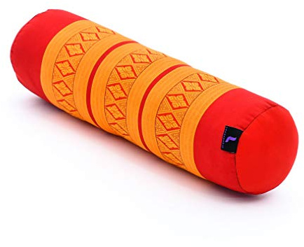 Leewadee Bolster de Yoga 50 x 15 x 15 cm - Rollo Compacto Kapoc Yoga, Meditación & Masaje