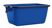 BAUZAUNWELT Mörtelwanne aus robustem und schlagzähem Kunststoff (HDPE) - kran- und stapelbar - Farbe: blau (ä. RAL 5005) - maximale Nutzlast: ca. 700 kg - Maße: ca. 1050 x 700 x 470 mm