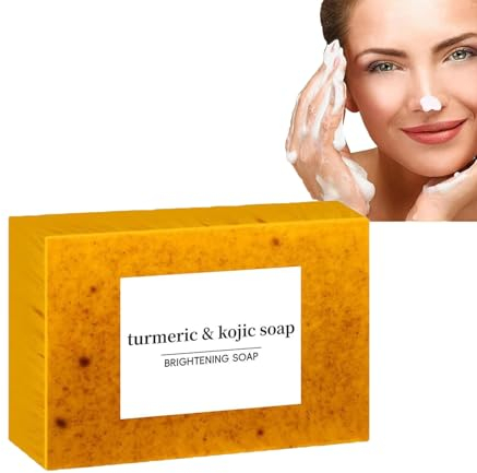 Honey Glow Zitronen-Kurkuma-Kojisäure-Seifenstück, Kurkuma Aufhellende Seife, Kurkuma Kojisäure-Seife,Feuchtigkeitsspendend, Gleicht den Aus (1PC)
