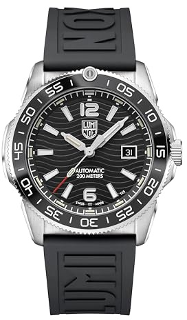Luminox Pacific Diver 3100 Series Men's Watch, 42mm Stainless Steel Case, Black Rubber Strap, Sapphire Crystal, Water Resistant Dive Watch