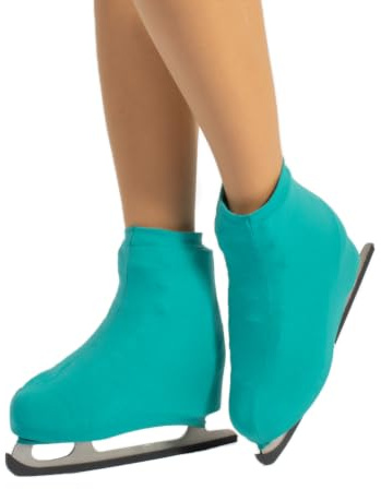 CALZITALY Couvre Patins de Patinage Artistique ou Roller pour Femme et Filles, 28-42, Fabriqué en Italie (Acqua Green, 28-32)