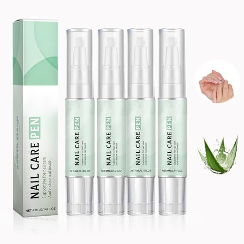 4 Stück Nail Care Pen, Nail Care Pen Nagelpilz Stift, Nagelpflegestift Mit Teebaumöl, Vitamin E & Aloe Vera