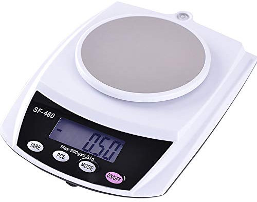 JDSHFEN Báscula electrónica Digital de precisión de 500 g/001 g para Alimentos y repostería con Pantalla LCD función de Tara y PCS balanza para Pesar Alimentos para,