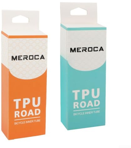 Camera d'aria ultraleggera in TPU per bici da strada 700c x 23-35c, per valvola francese 45 mm/65 mm/80 mm, arancione (80 L verde)