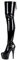 Higher Heels PleaserUSA Stretch Overknee Stiefel Adore-3063 Lack schwarz Gr. 39