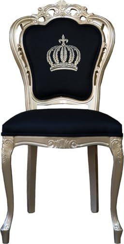 Casa Padrino Pompöös barock matstol svart/guld – Pompöös barockstol designad av Harald Glööckler