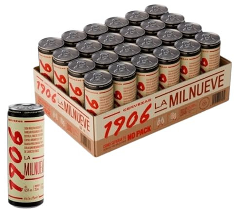 1906 Reserva Especial - Cerveza Lager Extra, Pack de 24 Latas x 33 cl, Sabor Amargo y Aroma Tostado, Galardonada Internacionalmente, 6,5% Volumen de Alcohol