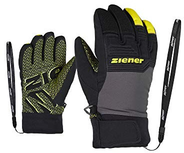 Ziener Guanti da sci per bambini, impermeabili, traspiranti, alla moda, Primaloft LANUS AS, magnetici, 4,5