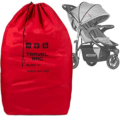 Universale Borse da trasporto per passeggini dimensione a 100x60x40 Sacca da Viaggio Resistente Anti-Strappo Consegna al Gate Rosso [085]