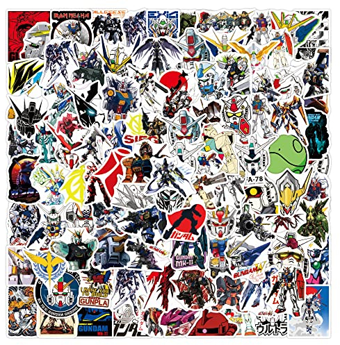 Anime Gundam Robot Sticker Pack 100 pezzi, vinile adesivo decalcomanie anime per bottiglie d'acqua laptop skateboard notebook, regalo per adulti bambini adolescenti