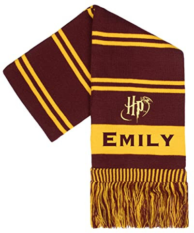 Harry Potter - Personalisierter Kinderschal - Wollschal - Einheitsgröße - Offizieller Merchandise-Artikel, burgunderfarben, One size
