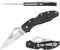 Firebird GANZO F759MS-BK Taschen-Klappmesser 440C-Stahlklinge mit Wellenschliff 75mm Anti-Rutsch-Griff mit Clip Camping Jagd Angeln Outdoor EDC-Messer 175 mm 67 g (Schwarz)