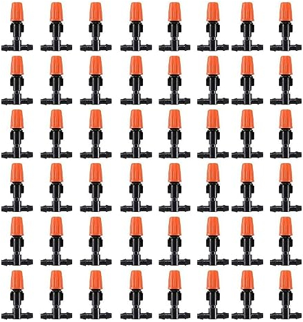 50 Stück Garten Bewaesserung Sprinkler, Einstellbare BewäSserungstropfer,Bewässerung Nebel Düse Sprinkler für Garten Tropf Bewässerung System