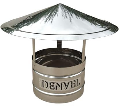 Cubierta para la lluvia para chimenea, cubierta de chimenea, acero inoxidable, tubo de humo, accesorio para chimenea, accesorio para chimenea, campana de chimenea (100 mm)