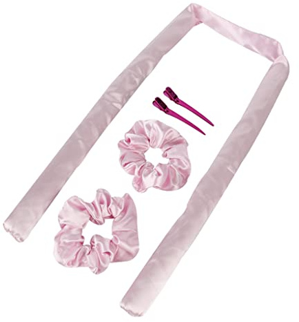 Bigoudis sans chaleur pour cheveux - En soie - Sans chaleur - Bigoudis en soie - Outils de coiffure pour boucles de cheveux - Ruban